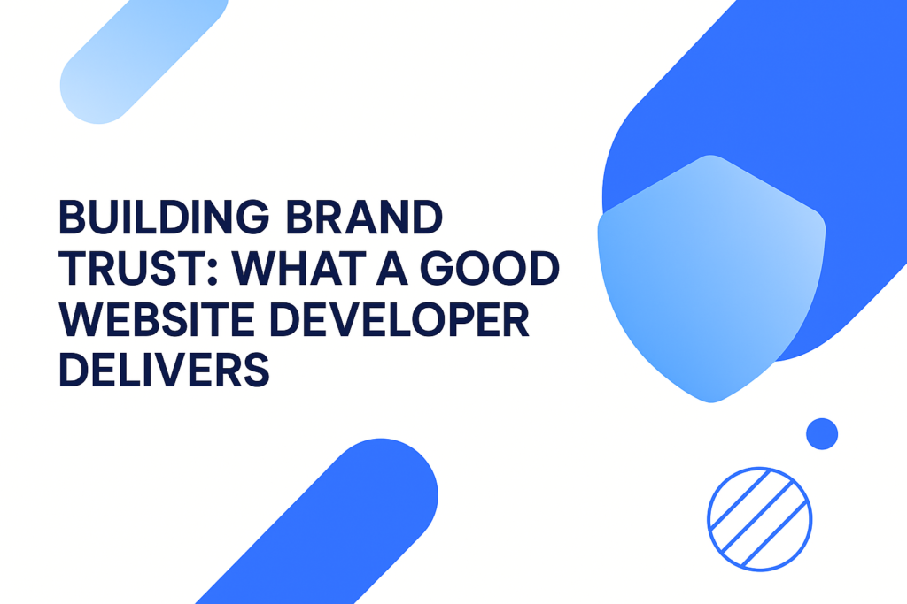 Building Brand Trust: What a Good Website Developer Delivers